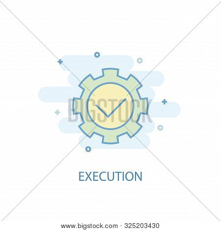 Execution Line Concept. Simple Line Icon, Colored Illustration. Execution Symbol Flat Design. Can Be