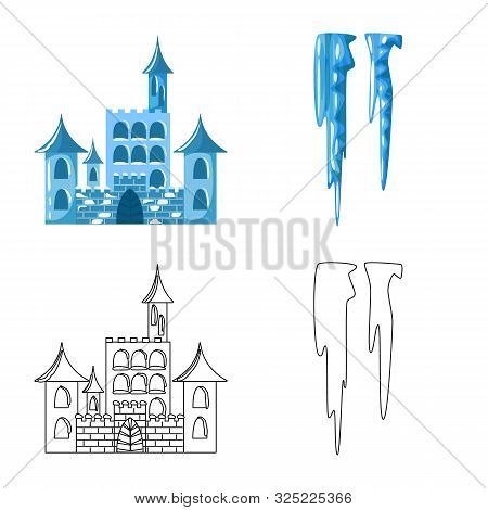 Vector Design Of Texture And Frozen Icon. Set Of Texture And Transparent Vector Icon For Stock.