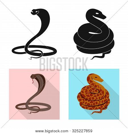 Vector Design Of Mammal And Danger Sign. Collection Of Mammal And Medicine Stock Symbol For Web.