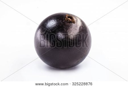 The Jabuticaba Or Jabuticaba Is A Purplish Black-white Fruit, Typical Fruit Of Brazil, On Isolated W