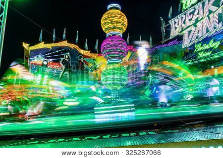 Munich, Germany, 2019 September 24: Breakdancer Fun Ride, Oktoberfest, Bavaria