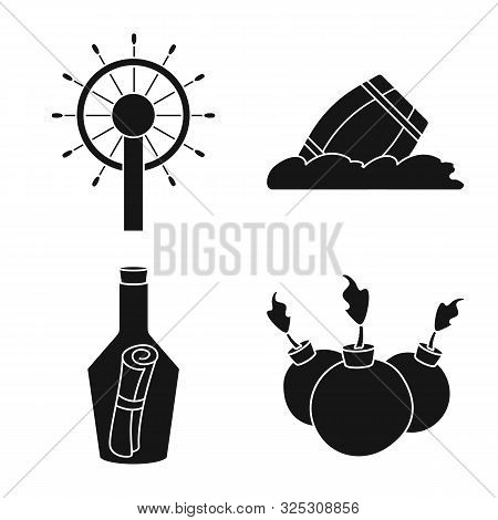 Isolated Object Of Journey And Seafaring Sign. Collection Of Journey And Adventure Vector Icon For S