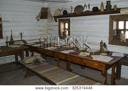 Zaporozhye, Ukraine - 21 April 2018: National Reserve Khortytsia. The Center Of The Medieval Cossack