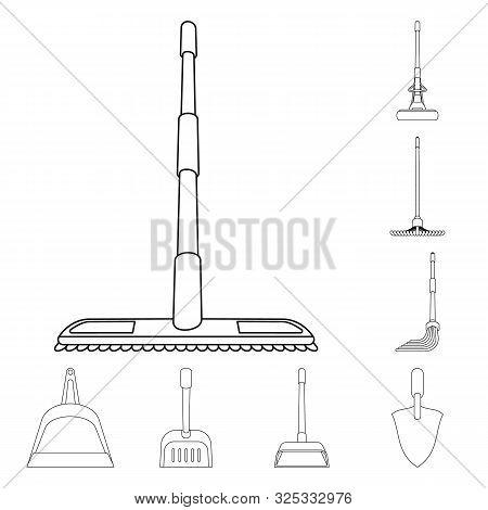 Vector Illustration Of Hygiene And Clean Sign. Collection Of Hygiene And Mopping Stock Vector Illust