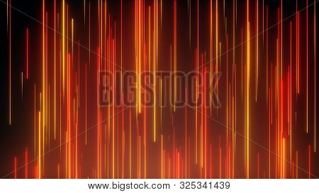 Abstract Directional Neon Lines Geometric Background. Data Flow. Optical Fiber. Explosion Star. 3d I