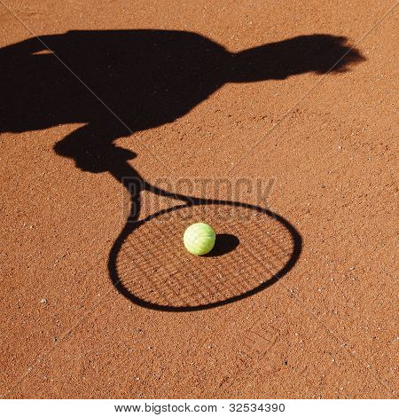 Cień tennisplayer
