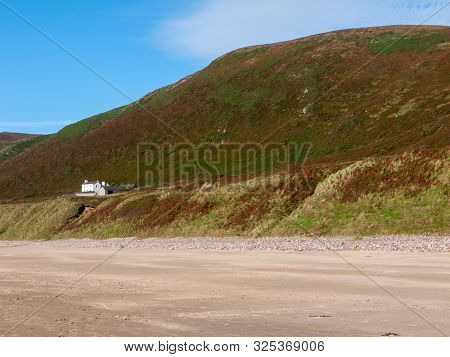 Worms Head South Wales Gower Peninsula Outside Coastal Scene
