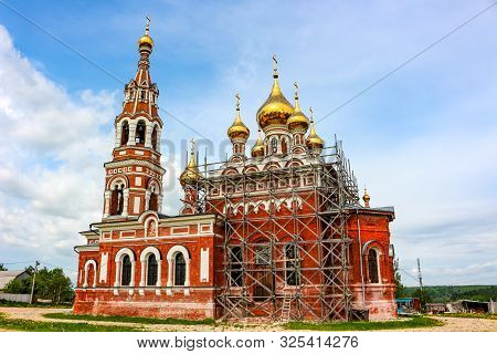 Church Of The Archangel Michael In 1774 In The Village Of Krasnoye, Borovsky District, Russia