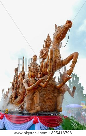 Candle Festival In Buddhist Lent Day, Ubon Ratchathani Thailand