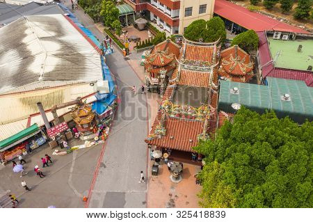 Nantou, Taiwan - September 27th, 2019: famous attraction of Zi Nan Temple in Zhushan Township, Nantou County, Taiwan, Asia