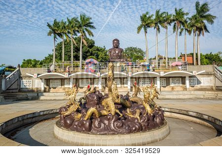 Changhua, Taiwan - September 14th, 2019: Changhua Great Buddha Statue of Bagua Mountain, Changhua city, Taiwan, Asia