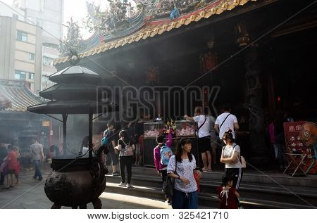 Yunlin, Taiwan - July 13th, 2019: famous and antique building of Beigang Chaotian Temple, Yunlin, Taiwan, Asia