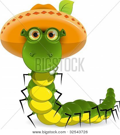 Caterpillar i hatten