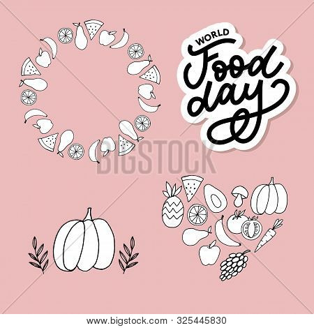 World Food Day Vector Illustration. Suitable For Greeting Card, Poster And Banner.