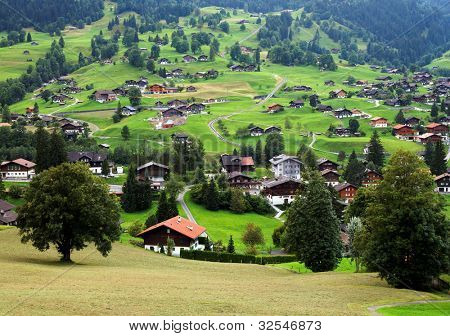 Dorf Grindelwald, Berner Oberland, Schweiz Unesco-Welterbe