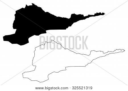 Chuy Region (kyrgyz Republic, Kirghizia, Regions Of Kyrgyzstan) Map Vector Illustration, Scribble Sk