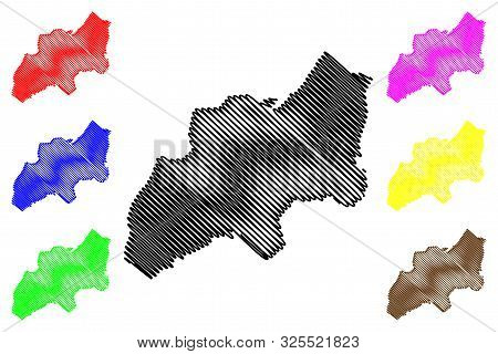 Khatlon Region (republic Of Tajikistan, Regions Of Tajikistan) Map Vector Illustration, Scribble Ske