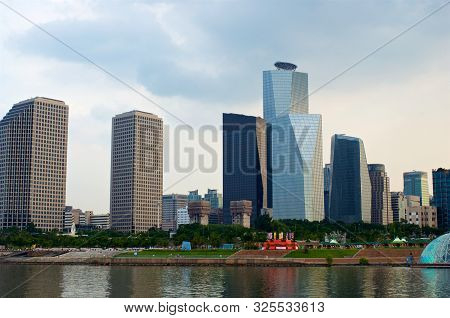 View To Yeoeuido Buildings From The Hang River