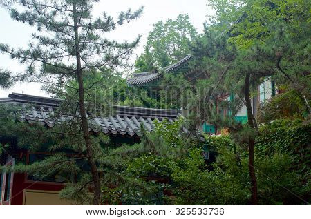Buddhist Temple On Mountain In Seoul