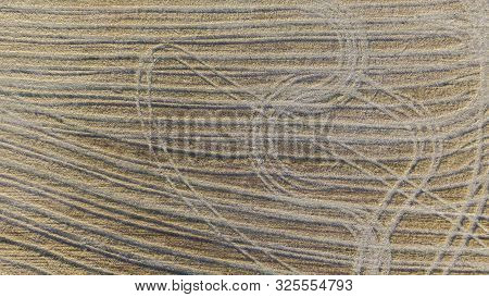 Imagen Aérea De Lineas En El Campo
