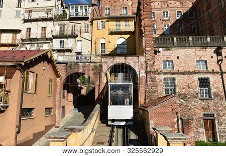 This Photo Represents A View Of Mondovi Piazza While Transit A Funicolare