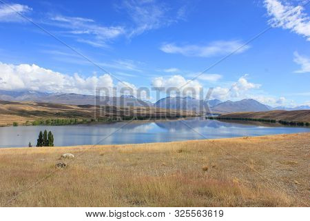 lake alexandrina on a quite sunny morning