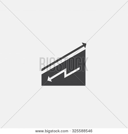 Downtrend Base Icon. Simple Sign Illustration. Downtrend Symbol Design. Can Be Used For Web And Mobi