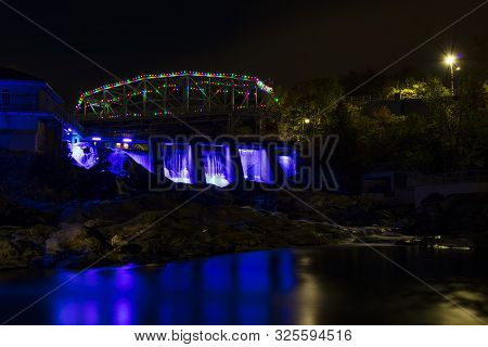 Illuminated Bracebridge Falls