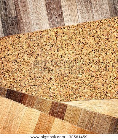 Nuovo parquet di quercia e sughero pavimenti texture