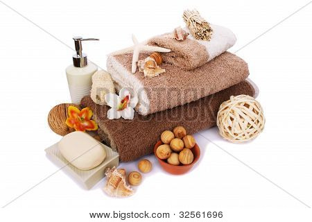 Handtücher und Spa Set