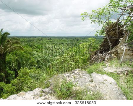 This Is The Site Of An Aztec Temple Area Known As The Jaguar Temple Located In Guatemala