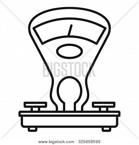 Retro Mechanical Scales Icon. Outline Retro Mechanical Scales Vector Icon For Web Design Isolated On
