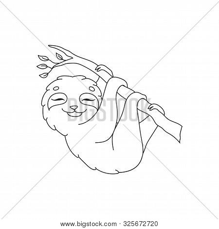 Coloring Book For Kids. Cheerful Character. Vector Illustration. Cute Cartoon Style. Fantasy Page Fo