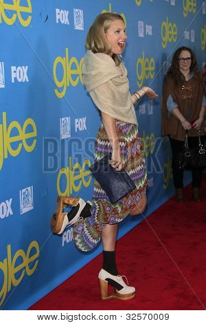 LOS ANGELES, CA - 1. maj: Heather Morris på Glee academy screening og Q&A på Leonard H Golde