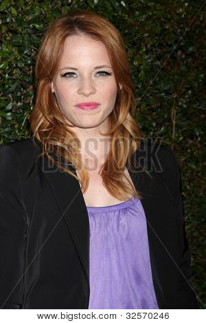 LOS ANGELES - 1. května: Katie Leclerc dorazí na West Coast Upfronts ABC Family klubu The Sayers