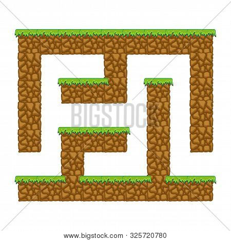 Maze Cave. Game For Kids. Puzzle For Children. Cartoon Style. Labyrinth Conundrum. Color Vector Illu