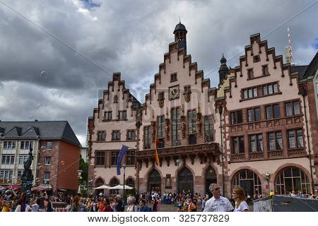 Frankfurt Am Main, Germany, August 2019. The Römer