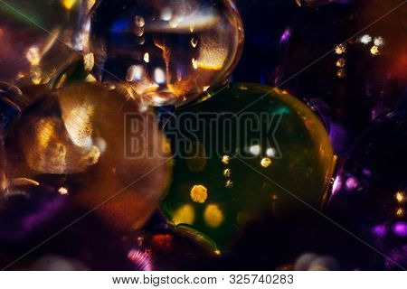 Abstract Texture, Color Balls Of Hydrogel For The Background. Hydrogel Beads.