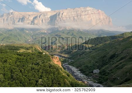 The Rocky Massif Of Mount Erydag. Dagestan, Russia.