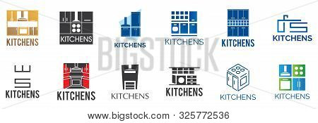 Vector Logo Of Kitchen Furniture, Kitchen Production