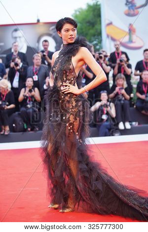  Hikari Mori on the red carpet for the screening of 'Joker' during the 76st Venice Film Festival at the 31 on August Sala Grande, 2019 in Venice, Italy.                               