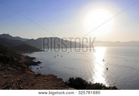 The Sunrise Over Sanguinaires Islands -bloodthirsty In French, Corsica Island, France.