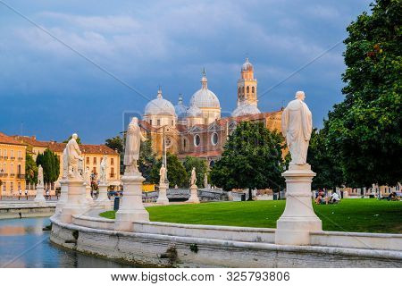 Padova, Italy - July, 27, 2019: Image of Prato della Valle in Padova, Italy