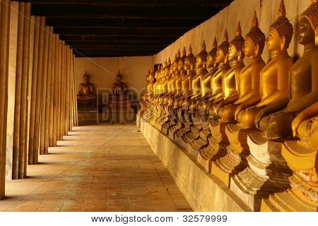 Buddhistického chrámu v Ayutthaya, Thajsko