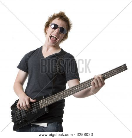 Rude Rocks out mit Gitarre