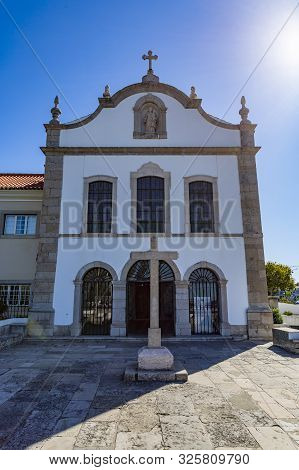 Baroque Facade Of The Early 16th Century Parish Church Of Saint Anthony Of Estoril, Portugal