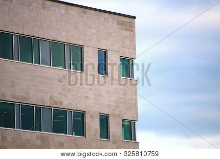 Corporate Business Office Building Corner Brick Window