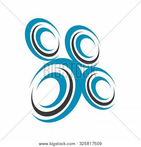 Abstract Swirl Rotation Circle Logo Design Vector Graphic Element Template