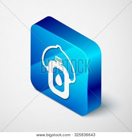 Isometric Canteen Water Bottle Icon Isolated On White Background. Tourist Flask Icon. Jar Of Water U