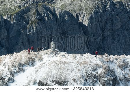Triglav, Slovenia - August 9, 2008: Aerial View Of Triglav The Highest Peak In Julian Alps In Sloven
